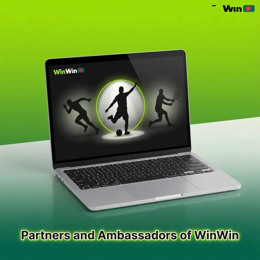 Illustrated banner showing WinWin’s local cricket, e-sports, payment, and compliance partners focused on responsible betting