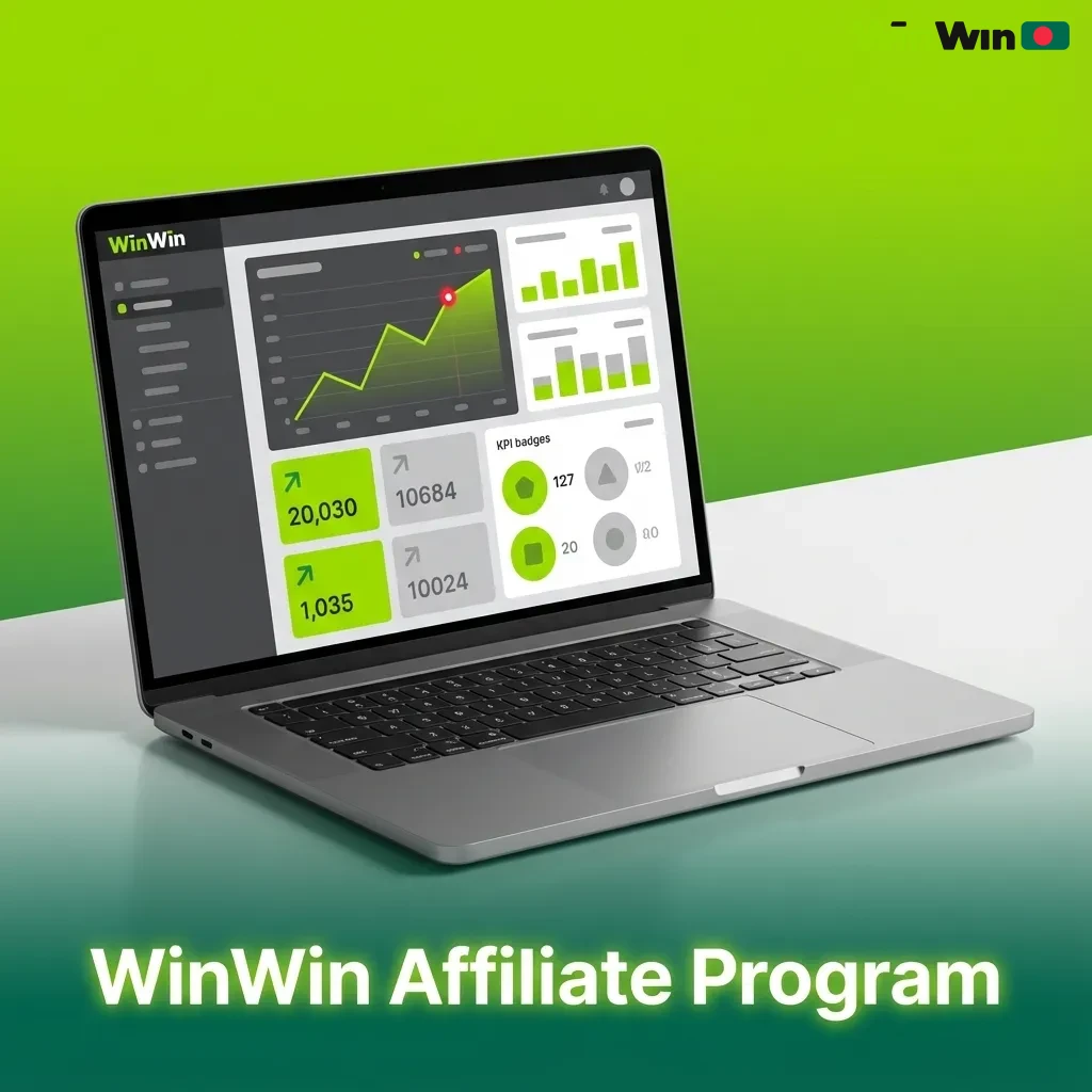 WinWin Affiliate Program banner highlighting commissions, tracking tools, and flexible deals for Bangladesh betting affiliates