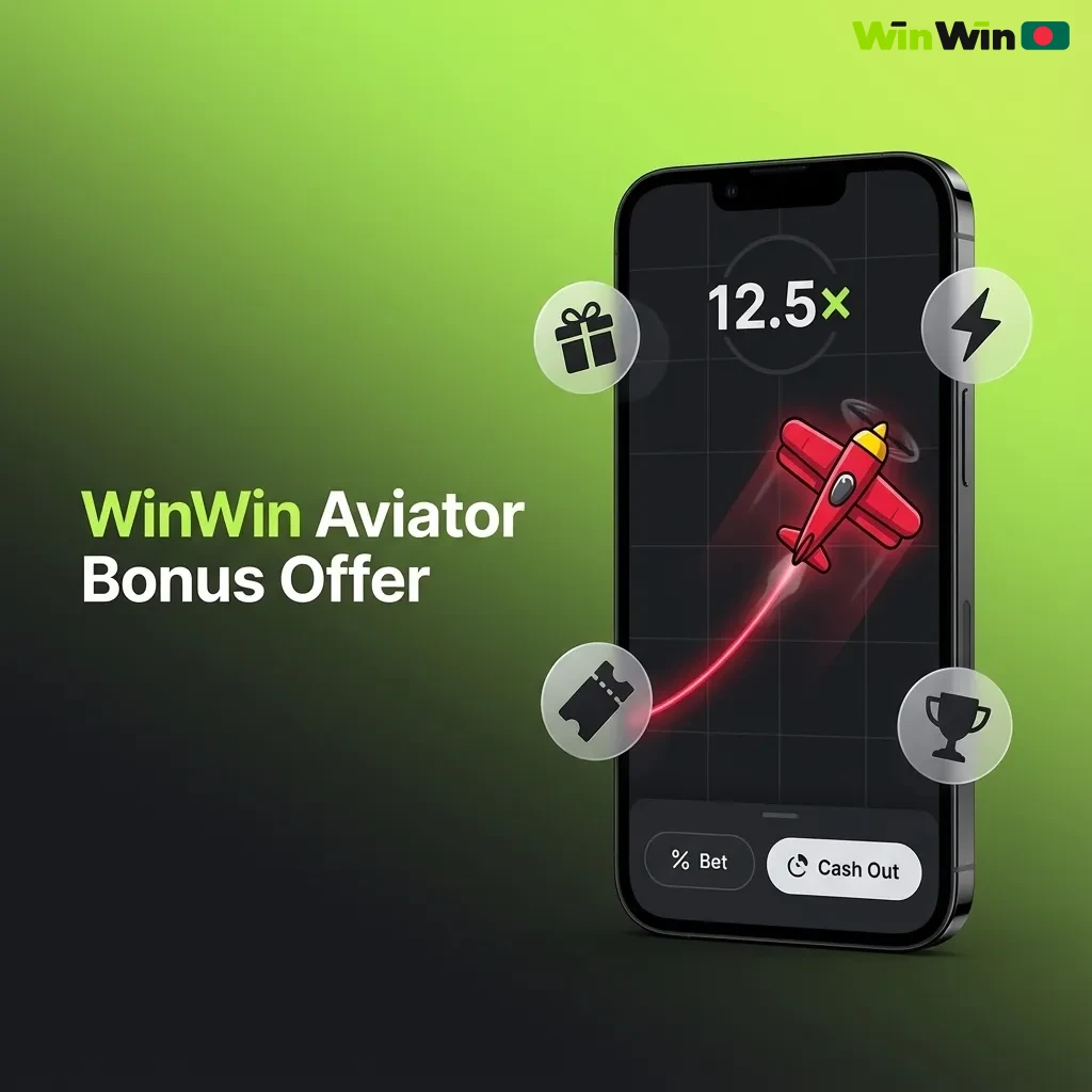 WinWin Aviator bonus banner offering up to 200% welcome bonus and 150 free spins for new Bangladeshi players