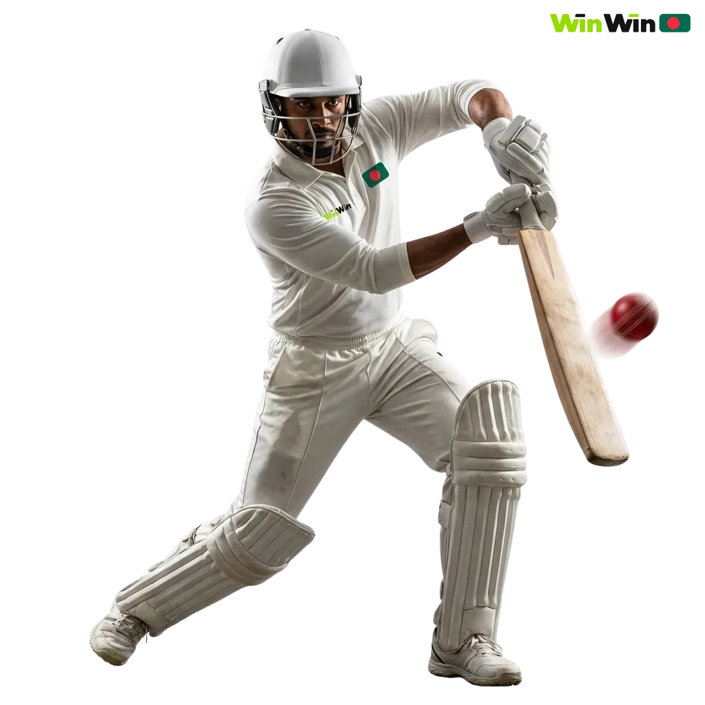 WinWin Cricket Betting site on a smartphone showing live odds and a 200% welcome bonus offer for Bangladeshi cricket fans