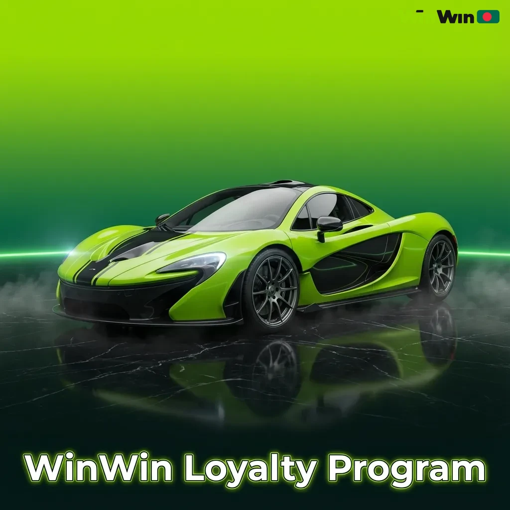 WinWin Loyalty Program dashboard showing points balance, tier levels, and casino and sports betting icons