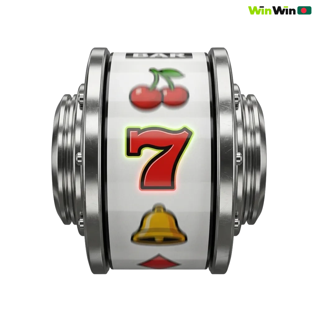 WinWin Slots interface showing diverse themed slot reels and bonus offer for Bangladeshi players on desktop and mobile