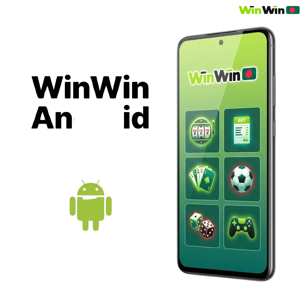 WinWin Android app icon showing mobile betting and casino gaming features available for free download