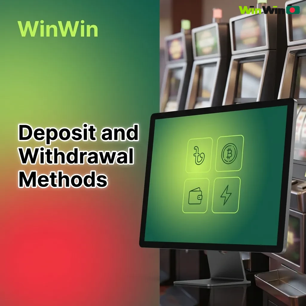 WinWin payment options showing bKash, Nagad, Rocket, and cryptocurrency logos for deposits and withdrawals