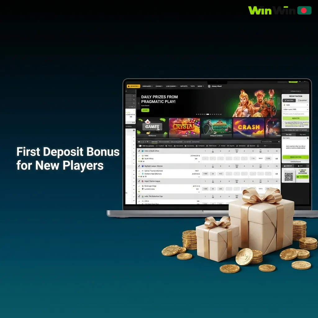 New players welcome bonus: 200% match plus 150 free spins on first deposit of ৳500 or more at online casino