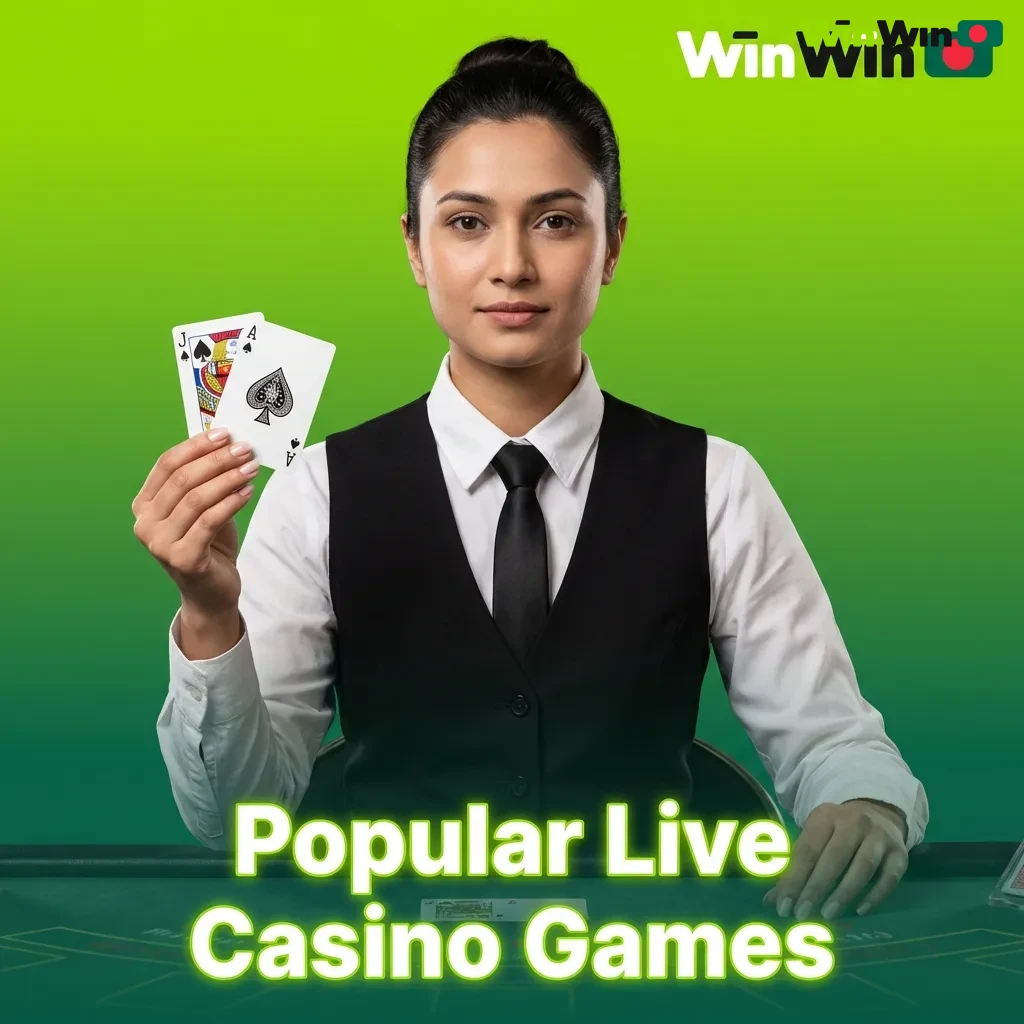 Live dealer games including Crazy Time, Andar Bahar, Lightning Roulette, Teen Patti, and Blackjack at WinWin casino