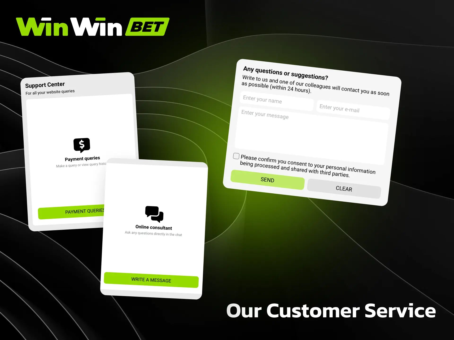 Customer service for WinWin available via live chat and email for Bangladesh players.