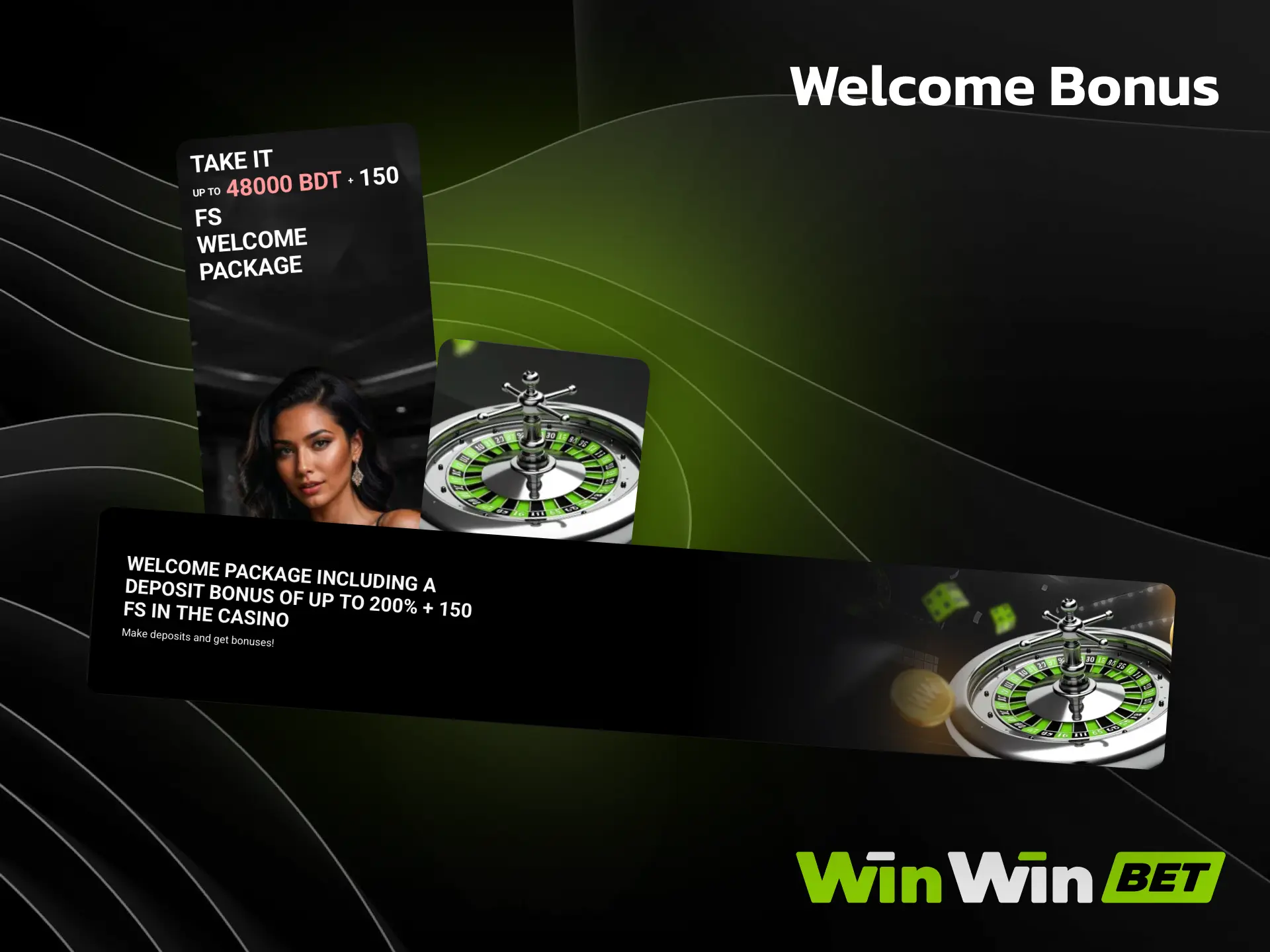 Welcome bonus for new players on WinWin with extra funds on your first deposit.
