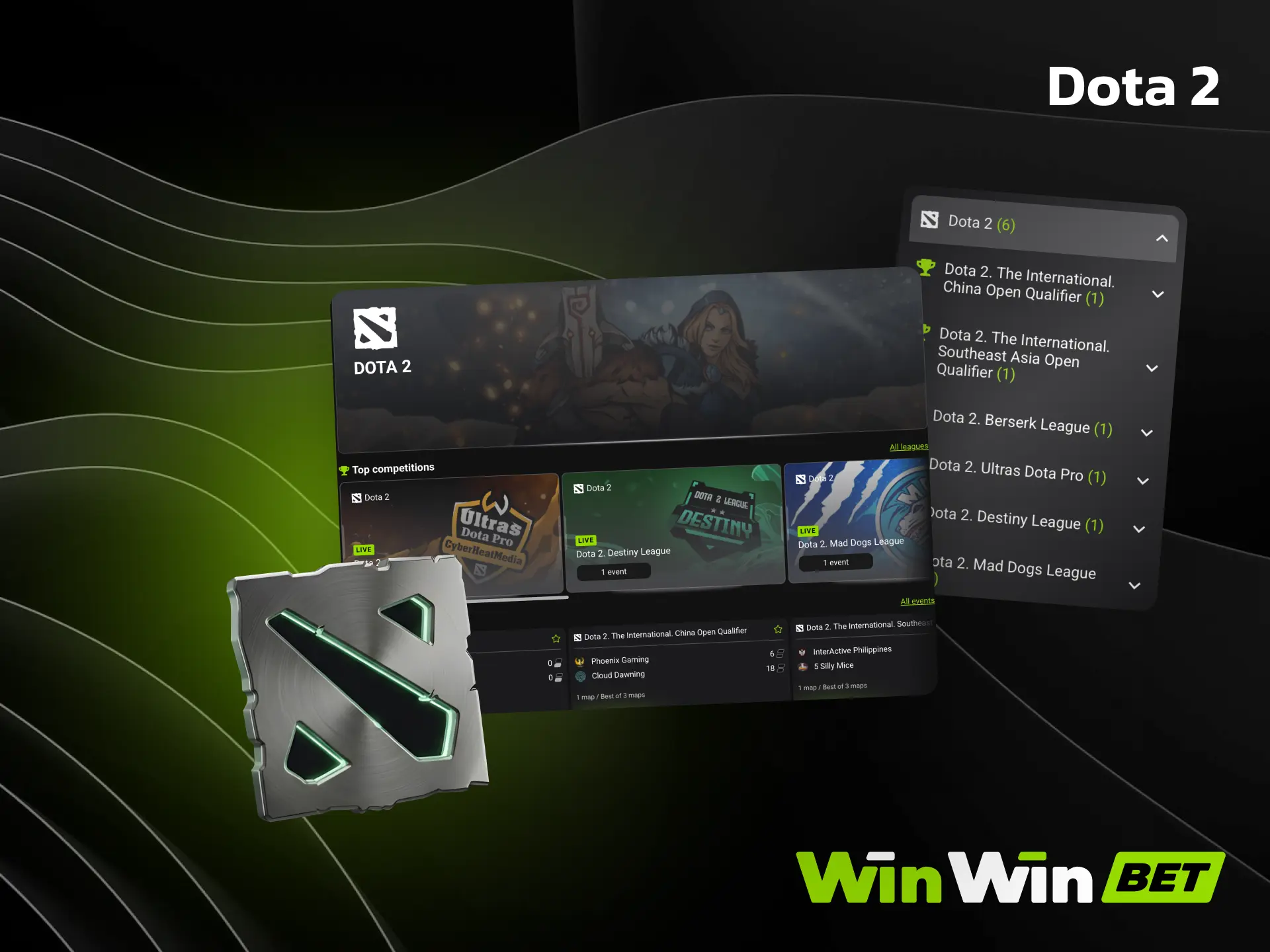 Bet on Dota 2 at WinWin with coverage of The International and Dota Pro Circuit.