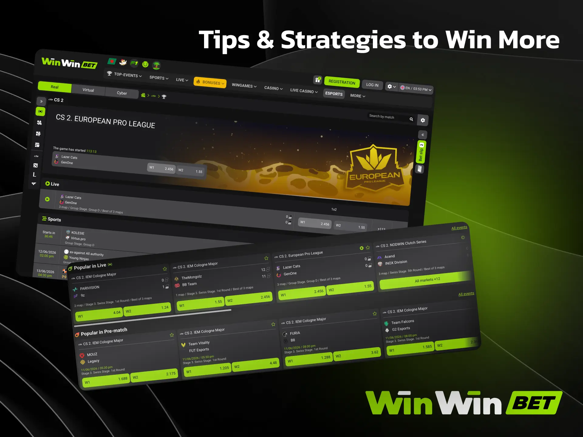 Tips and strategies to win more in e-sports betting on WinWin including research and analysis.