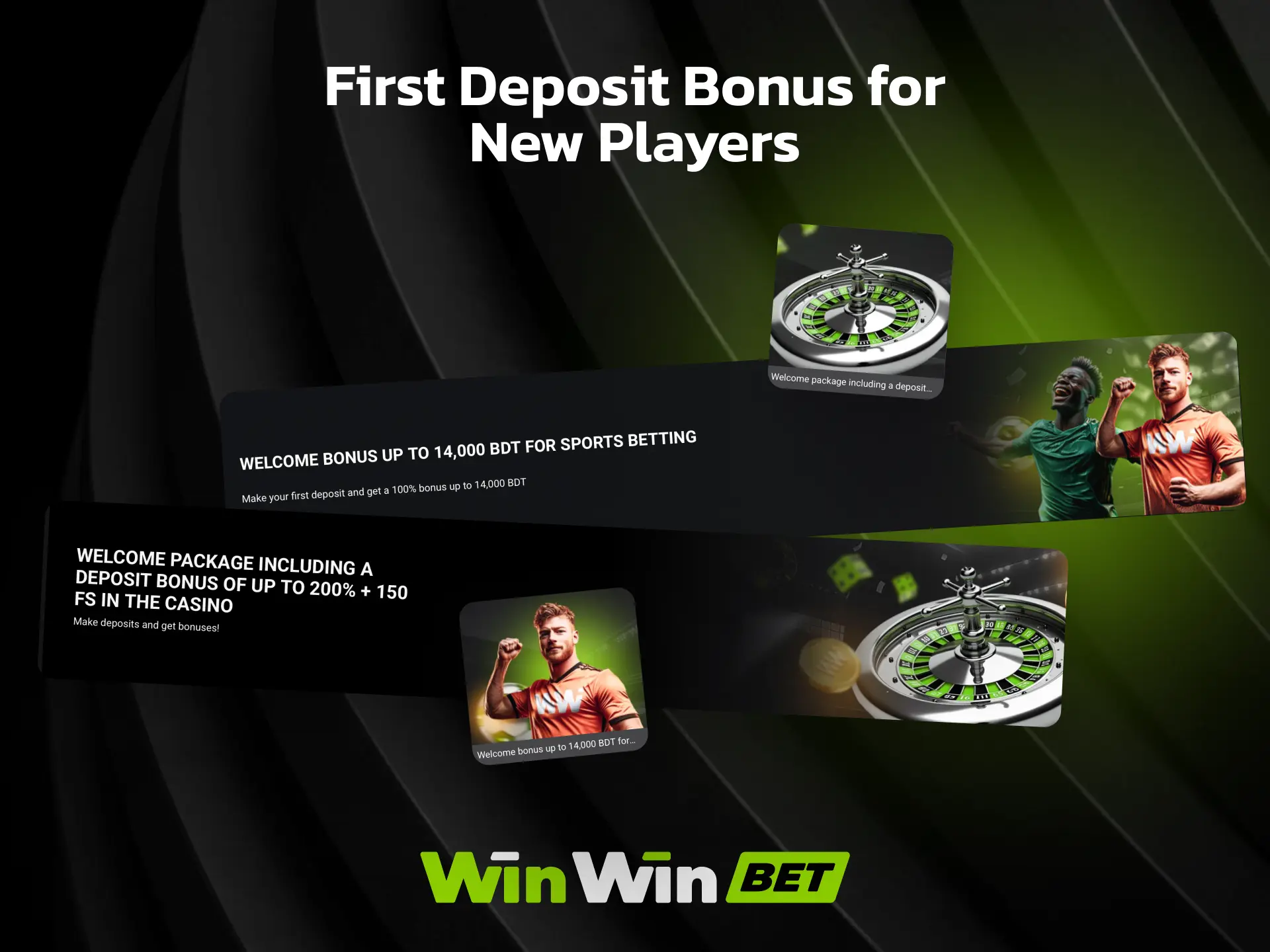 First deposit bonus for new players on WinWin with extra funds on your initial deposit.